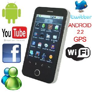 Hiphone 5G A3000 Android 2.2 Gps Wi-Fi Msn Java 2 Chips